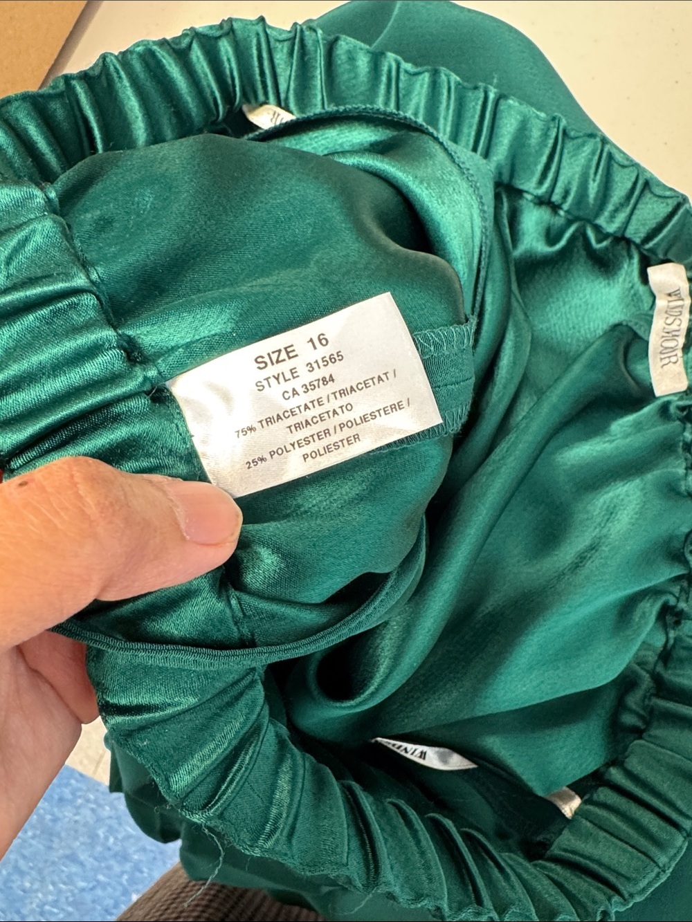 Windsmoor Wide Leg Drawstring Pants Emerald Green Size 16 Minimalist Chic Luxe - Picture 11 of 13